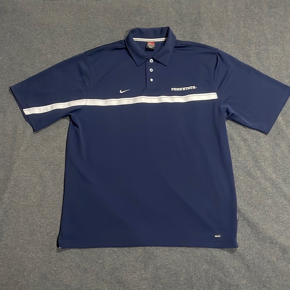 Nike DRI-FIT Penn State Polo Shirt – Men’s L (Navy Blue)
